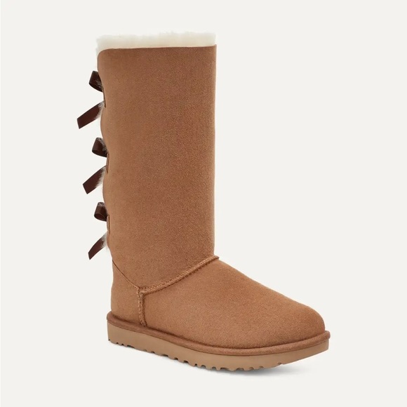 UGG Bailey Bow Tall Boots - Chestnut - Picture 6 of 9